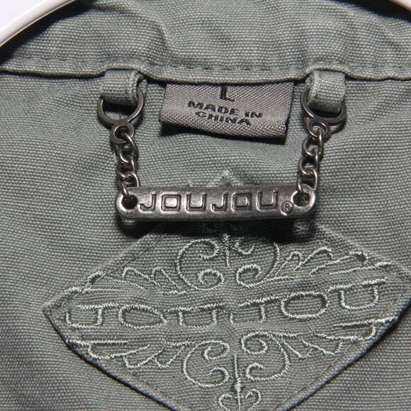 JOU JOU Moto  Jacket Size Jr. Large Cotton - Picture 7 of 7